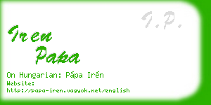 iren papa business card